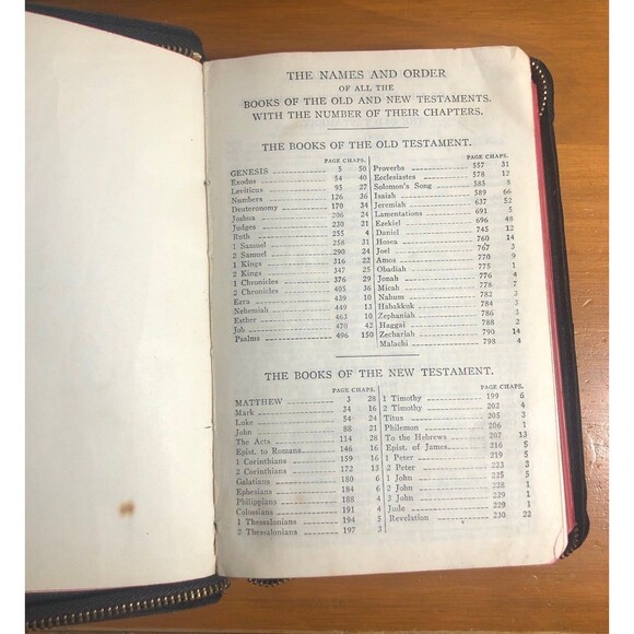 Vintage Clergy Holy Bible- 5”x7” with zippered edge. World Pub. illustrated. - Picture 5 of 6